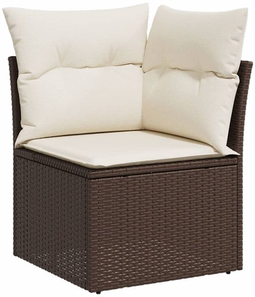 vidaXL 8-tlg. Garten-Sofagarnitur mit Kissen Braun Poly Rattan 3220442 Bild 5