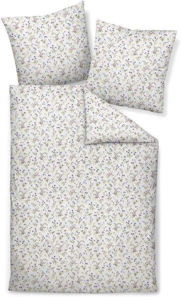 Janine Bettwäsche Noru, Satin, 2 teilig, in Gr. 135x200, 100% Baumwolle, Blumen-Design, tolle Qualität