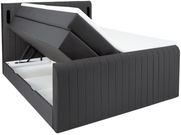 wonello Boxspringbett FLY, mit Bettkasten und LED-Beleuchtung, inklusive Premium Topper Bild 3