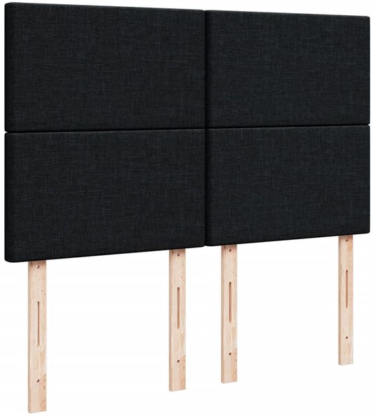 vidaXL Boxspringbett mit Matratze Schwarz 140x190 cm Samt 3293202 Bild 7