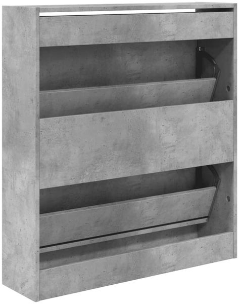 vidaXL Schuhschrank Betongrau 80x21x87,5 cm Holzwerkstoff 839920 Bild 7