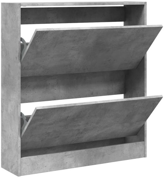 vidaXL Schuhschrank Betongrau 80x21x87,5 cm Holzwerkstoff 839920 Bild 2