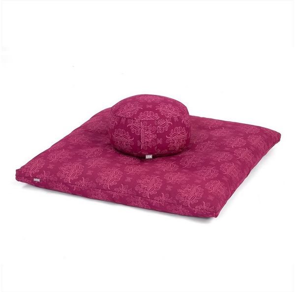 bodhi Meditationskissen Meditations-Set: Kissen Rondo + Zabuton, Lotus, berry