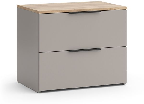 Kommode Wido Greige 60 x 50 cm mit 2 Schubladen Vicco