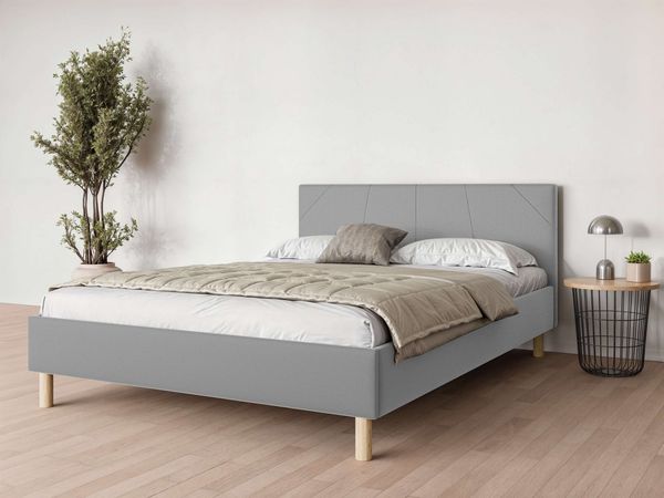 Home affaire Collection Polsterbett Albybyn, Bettgestell mit Kopfteil und Lattenrost, in 2 Breiten, ohne Bettkasten und Matratze, in 2 Breiten- 140 und 160 cm