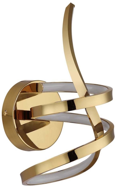 LED Wandleuchte, Alu gold, opal, geschwungen, H 35 cm Bild 8