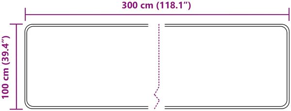 vidaXL Teppichläufer MARSA Sand 100 x 300 cm Polyester und PVC 42023122 Bild 7