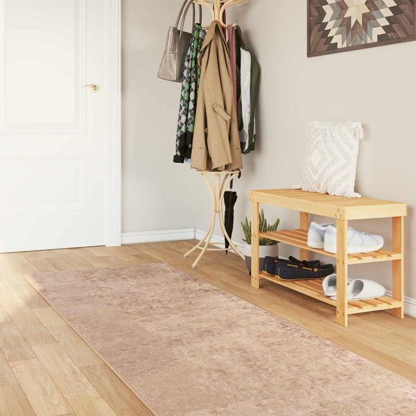 vidaXL Teppichläufer MARSA Sand 100 x 300 cm Polyester und PVC 42023122