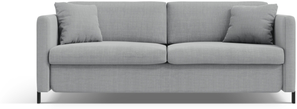 Micadoni Schlafsofa Gloria 2-Sitzer Strukturierter Stoff Hellgrau 205x140