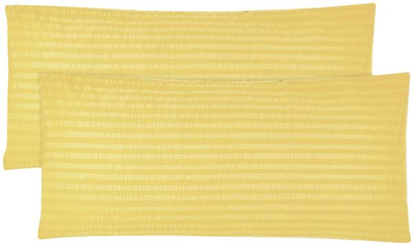 ZOLLNER Kissenbezug, (2 Stück), 40 x 80 cm, 100% Baumwolle, vom Hotelwäschespezalisten, Seersucker