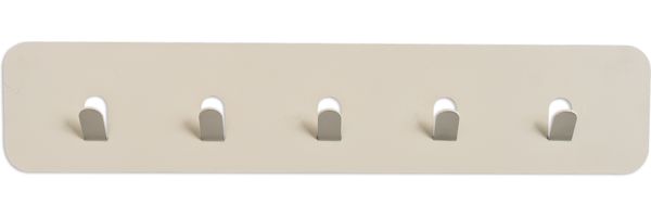Garderobenleiste >Tilly< in cremweiß, Metall - 50x10x3cm (BxHxT)