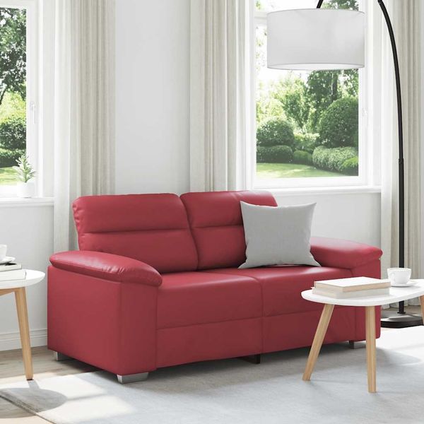 vidaXL 2-Sitzer-Sofa Weinrot 160x81x84 cm Kunstleder 4105335