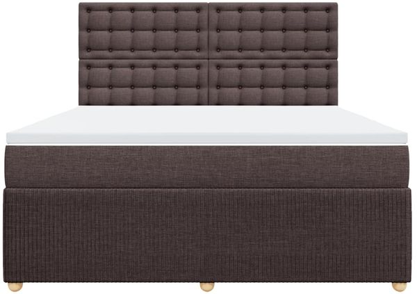 vidaXL Boxspringbett mit Matratze Dunkelbraun 180x200 cm Stoff 3292152 Bild 4