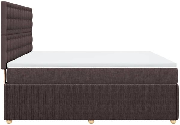 vidaXL Boxspringbett mit Matratze Dunkelbraun 180x200 cm Stoff 3292152 Bild 5