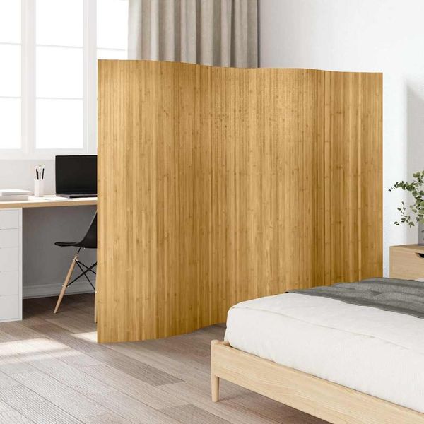 vidaXL Raumteiler Bambus Natur Breite 250 cm Höhe 165 cm 241668