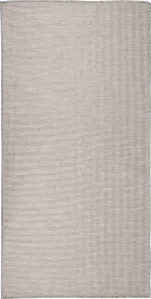 vidaXL Outdoor-Teppich Flachgewebe 100x200 cm Taupe 340780