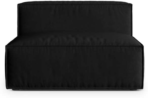 Micadoni Modul Nuria 2-Sitzer Samt Schwarz