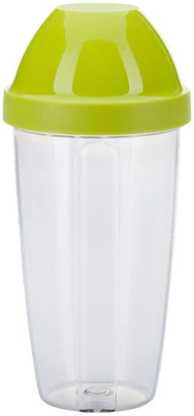 Westmark Mix- und Schüttelbecher, Shaker mit herausnehmbarer Mixscheibe, Füllvolumen: 0,5 Liter, Kunststoff, Maxi, Grün/Transparent, 3090227A