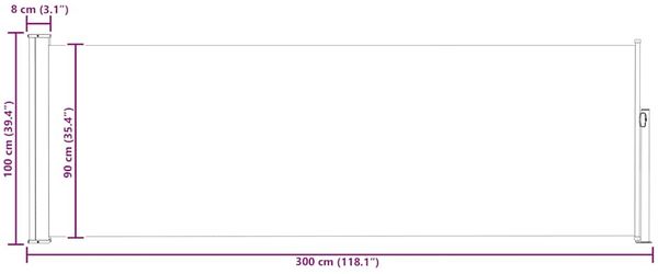 vidaXL Ausziehbare Seitenmarkise 100x300 cm Braun 48375 Bild 12