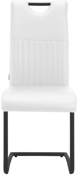 loft24 Freischwinger Leung (Set, 2 St), Esszimmerstuhl, Polsterstuhl, Stuhl, Lederoptik, Metallgestell