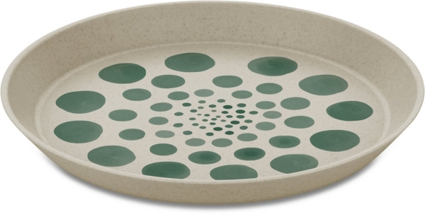 Koziol Teller-Set Connect Plate Monstera Dots 4-tlg, Kuchenteller, Kunststoff, Nature Desert Sand, 20. 5 cm, 1453700