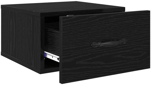 vidaXL Nachttisch 2 pcs Schwarz Eichen-Optik 35 x 35 x 20 cm 882355 Bild 4