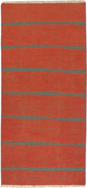 Looma 'Donia' Kelim Gashgai handgewebt, Schurwolle Orange, 94x201 cm