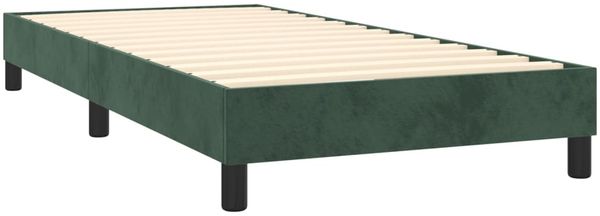 vidaXL Boxspringbett mit Matratze & LED Dunkelgrün 90x190 cm Samt 3134378 Bild 5