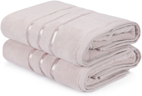 Badetuch-Set (2 Stück), 'Dolce', Helles Flieder