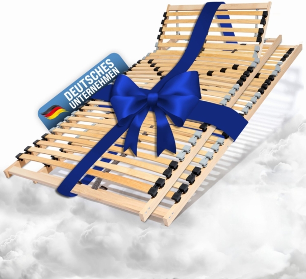 Coemo Lattenrost 2er Set ERGO 100x200 cm 7-Zonen verstellbar Selbstmontage für Doppelbett