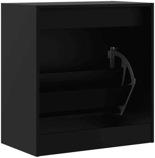 vidaXL Schuhschrank Schwarz 60x34x63,5 cm Holzwerkstoff 839939 Bild 7