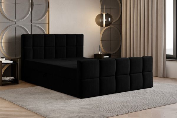 B&B Home Boxspringbett Boxbett Coriano II 180 cm 200 cm (H3 Matratze Bonellfederung, Kopfteil, Bettkasten und Topper)