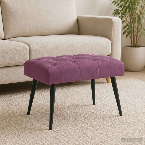 vidaXL Bank mit Knopfheftung Lila 60 x 40 x 45 cm Samt 42038556