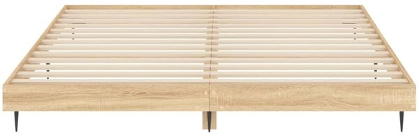 vidaXL Bettgestell ohne Matratze Sonoma-Eiche 200x200 cm Holzwerkstoff 832216 Bild 6