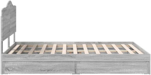 vidaXL Aufbewahrungsbett Graues Sonoma 160x200 cm Holzwerkstoff 3413490 Bild 8
