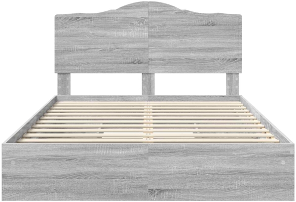 vidaXL Aufbewahrungsbett Graues Sonoma 160x200 cm Holzwerkstoff 3413490 Bild 7