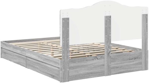 vidaXL Aufbewahrungsbett Graues Sonoma 160x200 cm Holzwerkstoff 3413490 Bild 9