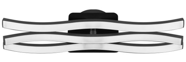 Activejet LED-Wandleuchte AJE-LOGAN Oberfläche 132 Glühbirne(n) Nicht austauschbare(s) Leuchtmittel 3000 K IP20 Schwarz