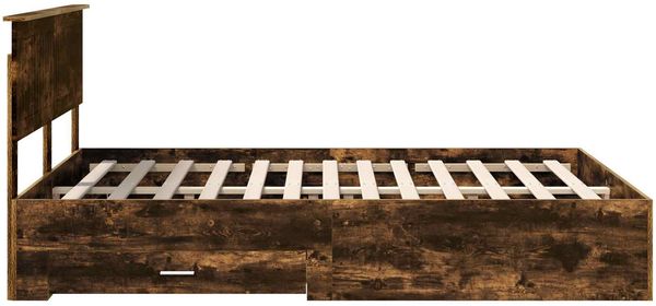 vidaXL Bettrahmen mit Schubladen Raucheiche 135 x 190 cm Holzwerkstoff 3410908 Bild 9