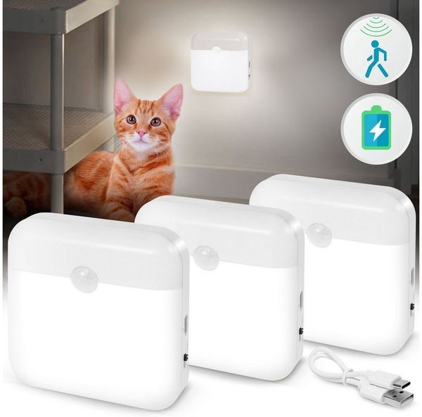 Jibenhome Nachtlicht LED Nachtlicht Kinder mit Bewegungsmelder, USB