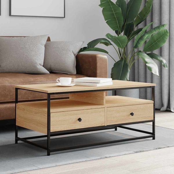 vidaXL Couchtisch Sonoma-Eiche 100x51x45 cm Holzwerkstoff 835285