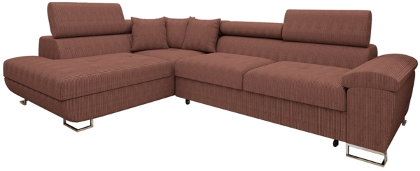 Ecksofa Cotere Cord (Farbe: Poso 29, Seite: Links)