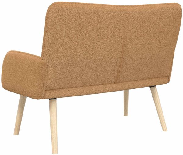 vidaXL 2-Sitzer Sofa Beige 115 x 61 x 87 cm Bouclé 42028928 Bild 6
