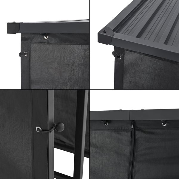 Brennholzregal Yakutat Schwarz 185x130x70 cm [casa. pro] Bild 6