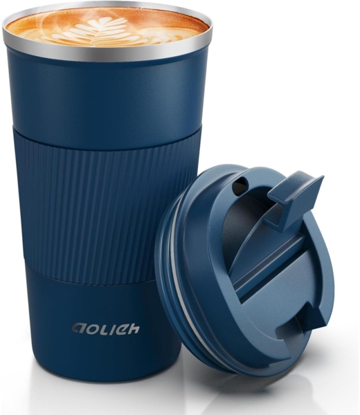 Aolieh Thermobecher Kaffeebecher Isolierbecher Edelstahl Travel Mug 510ml