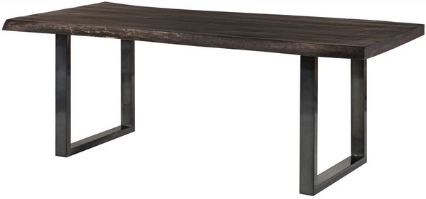 Baumtisch Mango 200x100x77 grau lackiert / U-Beine anthrazit glänzend FREEFORM 5