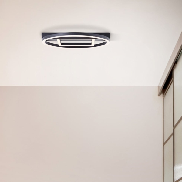 BRE-Light Maureen LED Deckenleuchte 37x37cm schwarz Metall/Kunststoff 24 W LED integriert (2500lm, 3000K) Bild 6