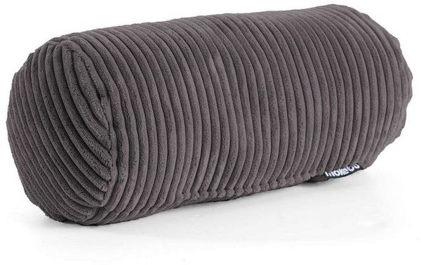 mokebo Nackenrolle Das Nickerchen, aus Cordstoff, auch als Nackenkissen, Kissenrolle oder Zierkissen in Anthrazit