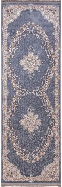 Orientalischer Webteppich - Diba 200 x 100 cm - blau - läufer