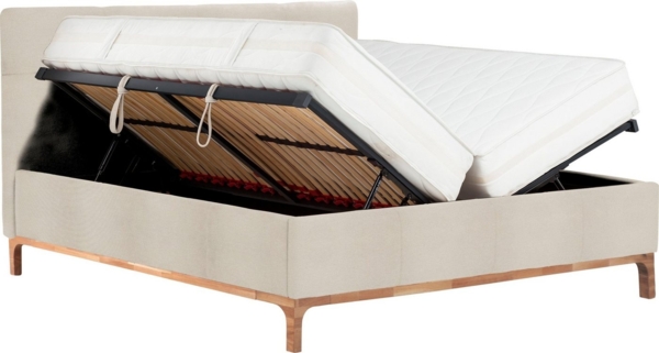 Leonique Polsterbett Noan, Bettkasten, Lattenrahmen mit Gasdruckfedern, auch mit 7-Zonen-Matratze Bild 2